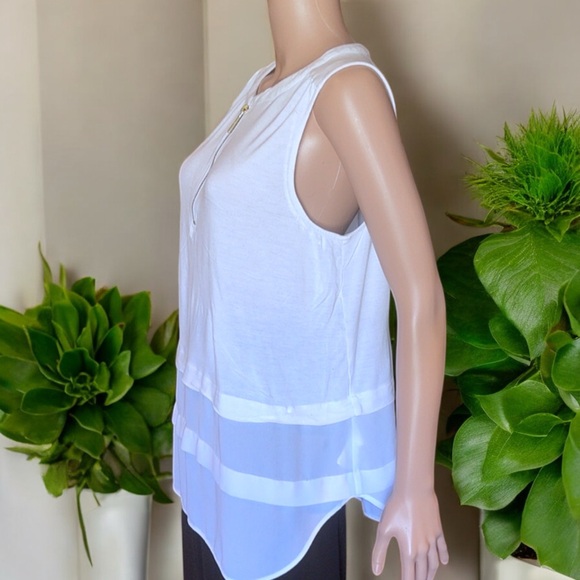 MICHAEL Michael Kors White Sleeveless Top with Zipper - Picture 9 of 16